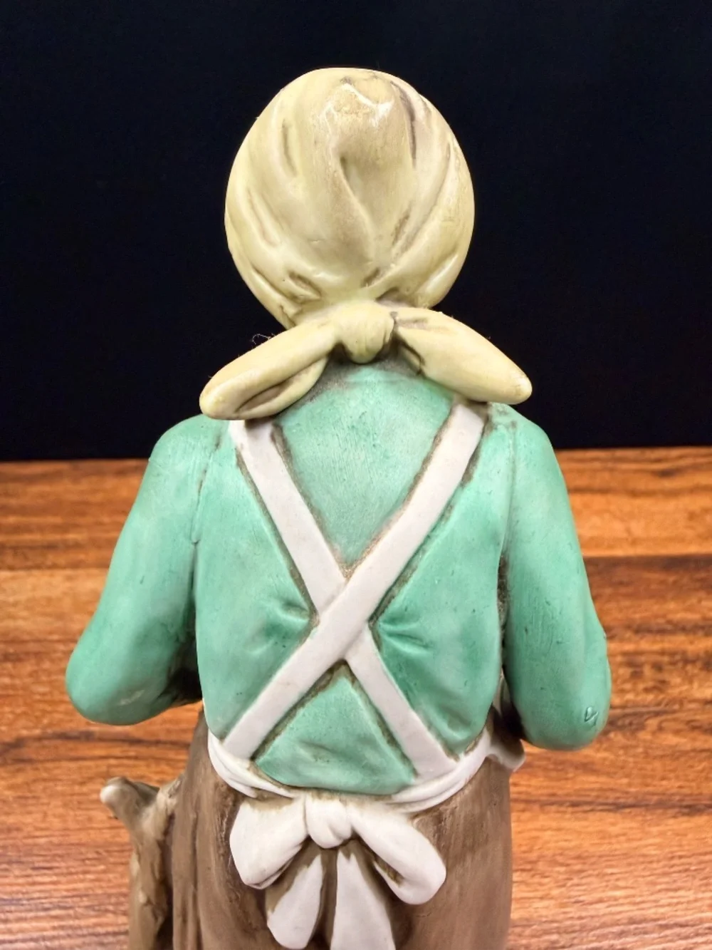 HOMCO Woman Collecting Eggs with Chicken Figurine #1434